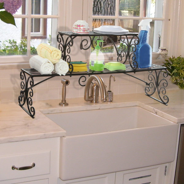 Above bathroom sink online storage